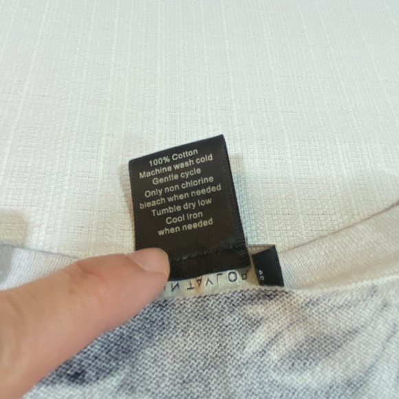 Ann Taylor Factory Leaf Cardigan Navy White Medium - Picture 4 of 8